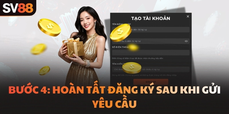 Bước 4: Hoàn tất đăng ký sau khi gửi yêu cầu
